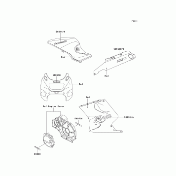 Decals(Red)(ZX1100-D4)
