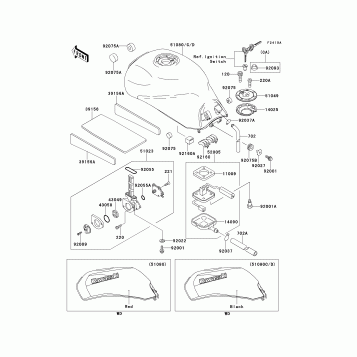 Fuel Tank (ZX1100-E2/E3)