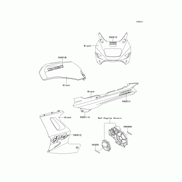 Decals (Black)(ZX1100-E2)