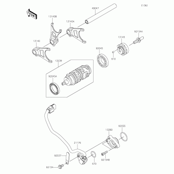 Gear Change Drum/Shift Fork(s)