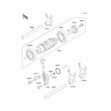 Gear Change Drum/Shift Fork(s)