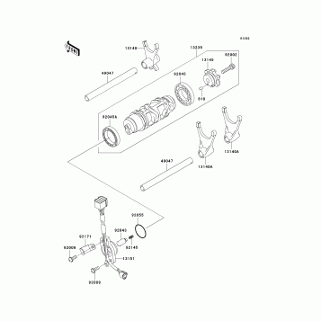 Gear Change Drum/Shift Fork(s)