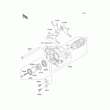 Gear Change Drum/Shift Fork(s)