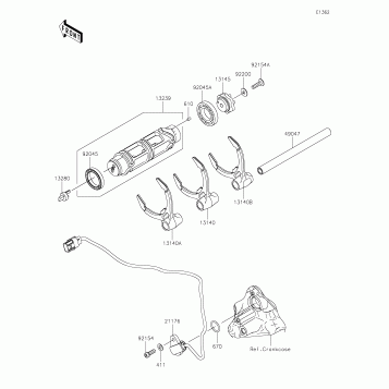 Gear Change Drum/Shift Fork(s)