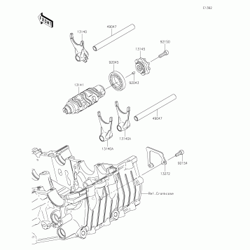 Gear Change Drum/Shift Fork(s)