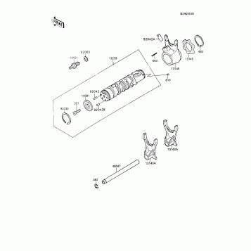 Gear Change Drum/Shift Fork(s)