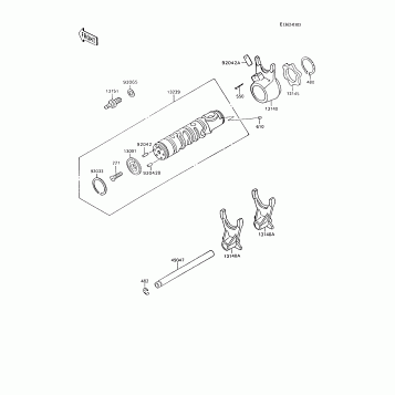 Gear Change Drum/Shift Fork(s)