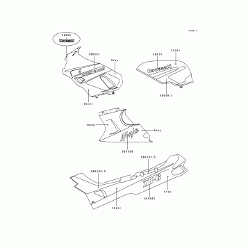 Decal(Ebony/Gray)(ZX600-D2)