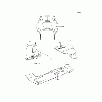 Decals(Red)(ZX600-E3)