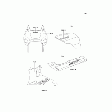 Decals(Red)(ZX600-E7)