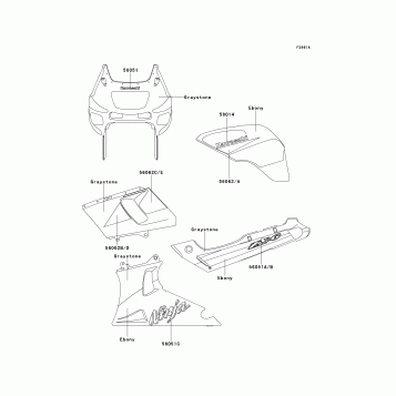 Decals(Ebony/Graystone)(ZX600-E7)