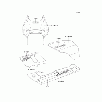 Decals(P.P.Black/Gray)(ZX600-E9)