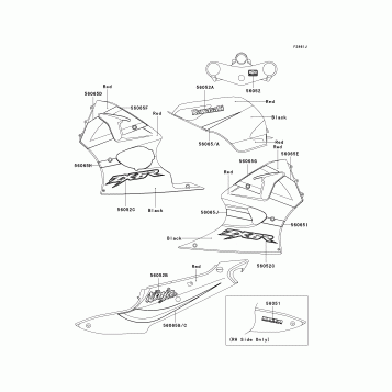 Decals(Red/Black)(CA,US)(ZX600-J3)
