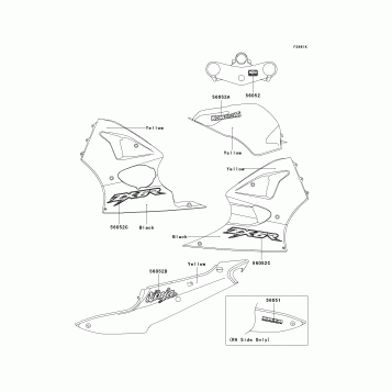 Decals(Yellow)(ZX600-J3)