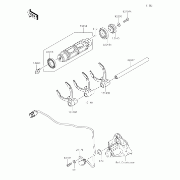 Gear Change Drum/Shift Fork(s)