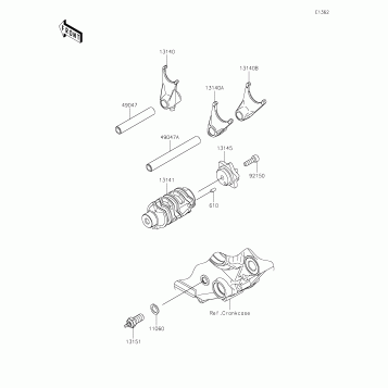 Gear Change Drum/Shift Fork(s)