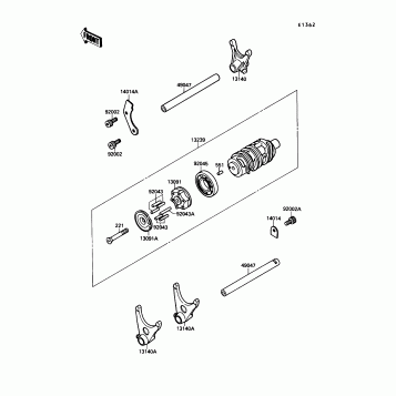 Gear Change Drum/Shift Fork(s)