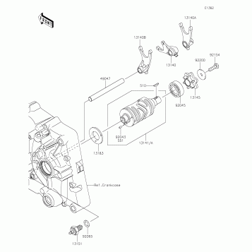 Gear Change Drum/Shift Fork(s)