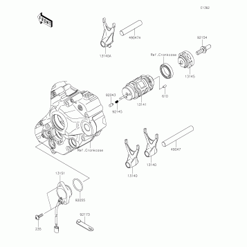 Gear Change Drum/Shift Fork(s)