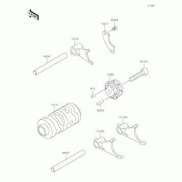 Gear Change Drum/Shift Fork(s)