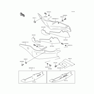 Side Covers/Chain Cover(ZX750-L3)