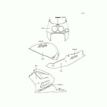 Decals(Red)(ZX750-L1)