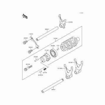 Gear Change Drum/Shift Fork(s)