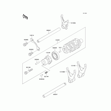 Gear Change Drum/Shift Fork(s)