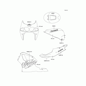 Decals(Black)(ZX750-P3)