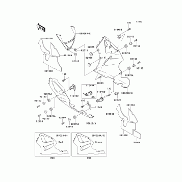 Cowling Lowers(ZX750-P1)
