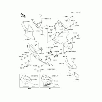 Cowling Lowers(ZX750-P2)