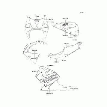 Decals(Green)(ZX750-P6)