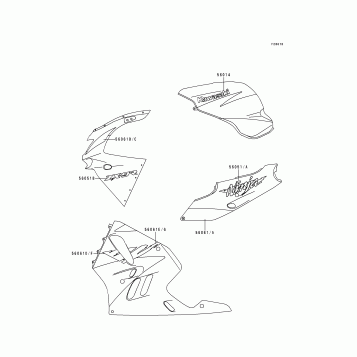 Decals(Green/White)(ZX900-B3)