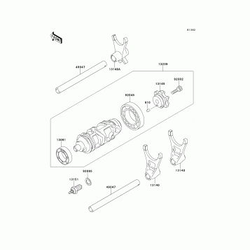 Gear Change Drum/Shift Fork(s)