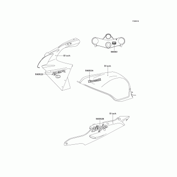 Decals(Black)(ZX900-E1)