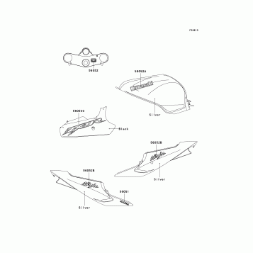 Decals(Silver)(ZX900-F2)