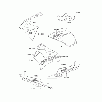 Decals(Blue)(CN)(ZX900-F2)