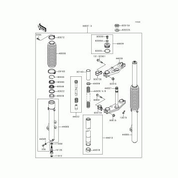 Front Fork(KDX200-E4)