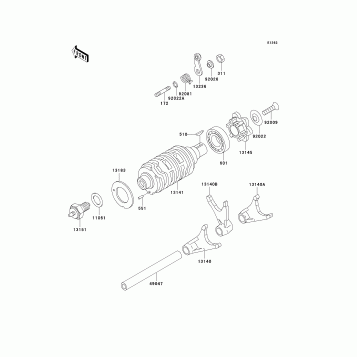 Gear Change Drum/Shift Fork(s)