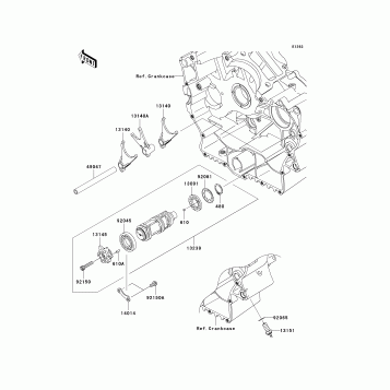 Gear Change Drum/Shift Fork(s)
