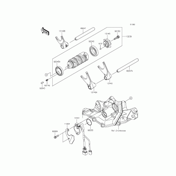 Gear Change Drum/Shift Fork(s)