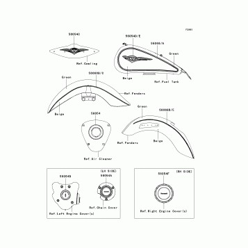 Decals(Green/Beige)(G9F)