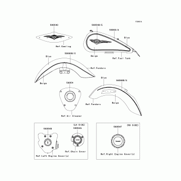 Decals(Blue/Beige)(G9F)