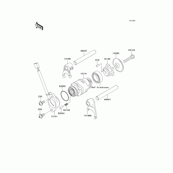 Gear Change Drum/Shift Fork(s)