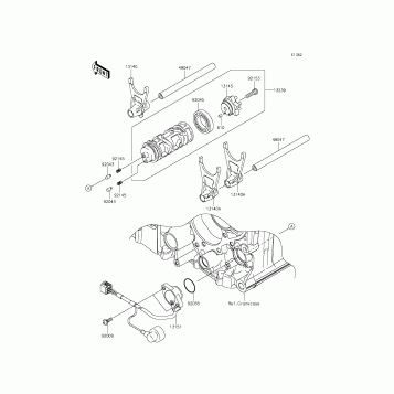Gear Change Drum/Shift Fork(s)
