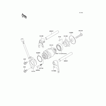 Gear Change Drum/Shift Fork(s)