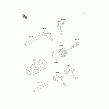 Gear Change Drum/Shift Fork(s)