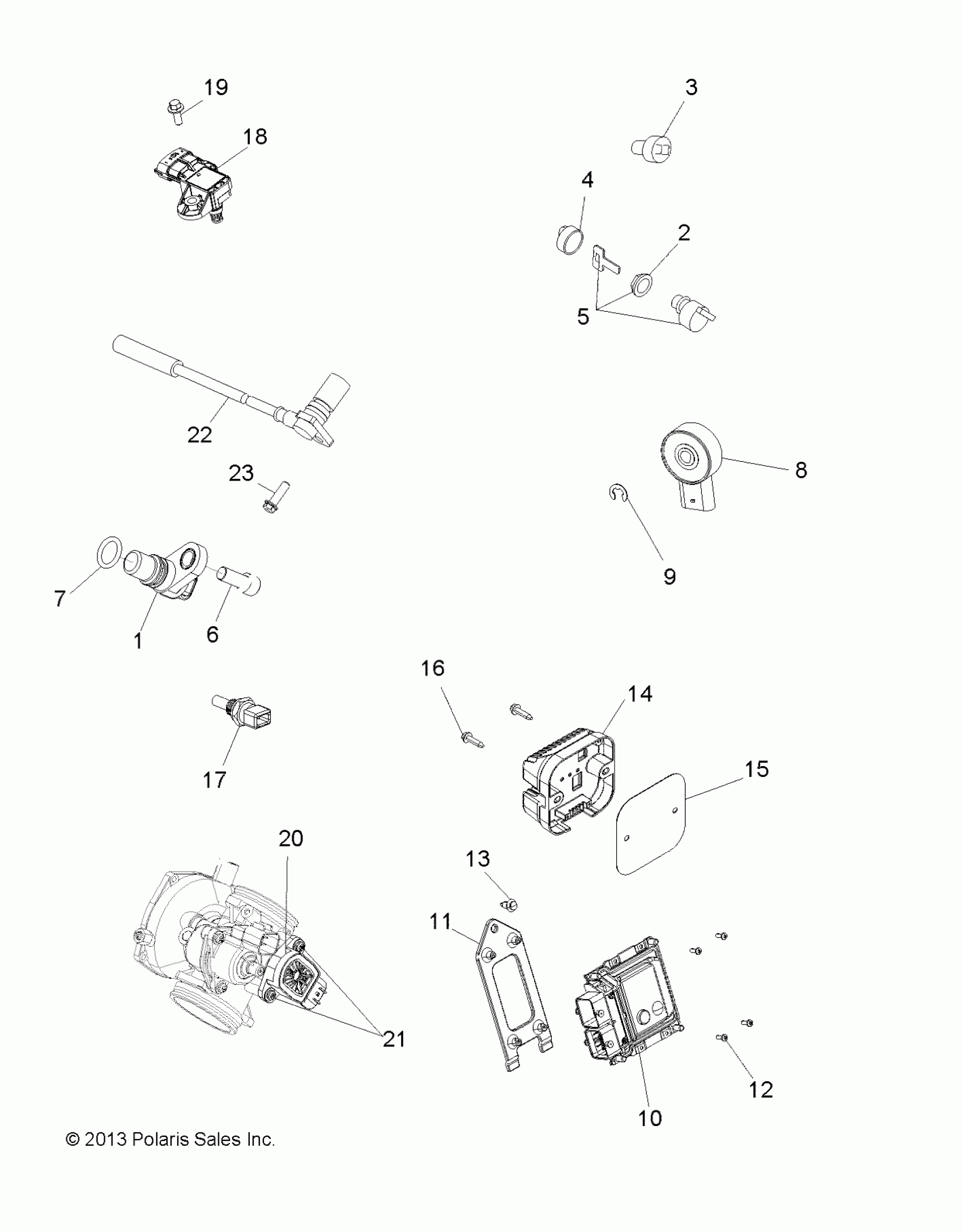 SPORTSMAN 450 HO (R11) - A17SEA50A1/A5/SEE50A1/SEG50A4 2017 ATV Polaris ...