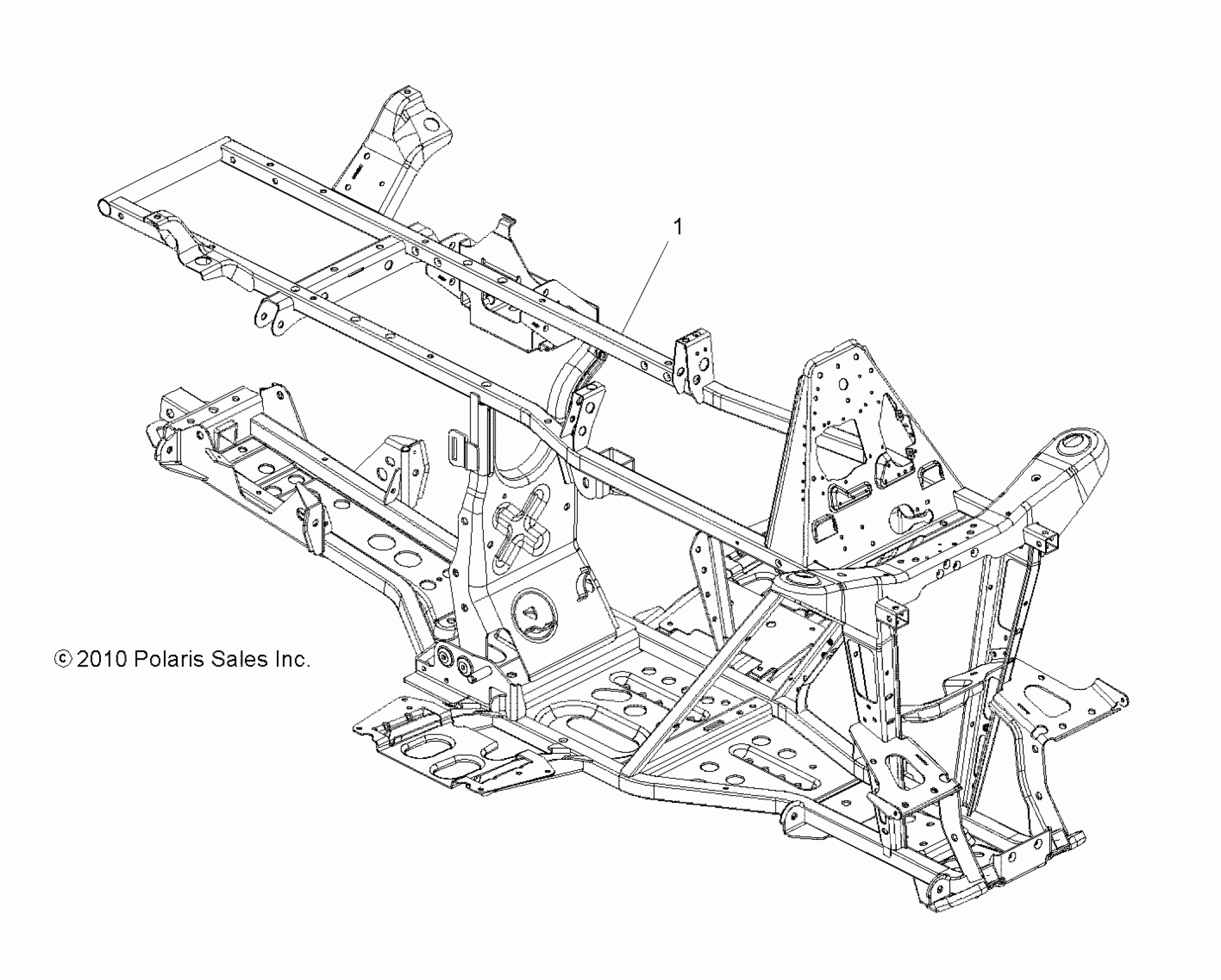 SPORTSMAN 800 EFI - A14MH76AA/AH 2014 ATV Polaris CHASSIS, FRAME ...