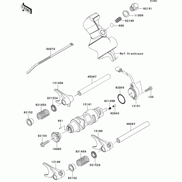 Gear Change Drum/Shift Fork(s)